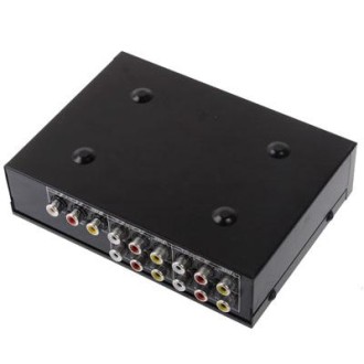 4-Way Video & Audio AMP Splitter with Switch, 4 Inputs, 1 Output (JM-VA401)