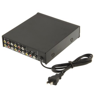 4-Way Video & Audio AMP Splitter with Switch, 1 Input, 4 Outputs (JM-VA104)