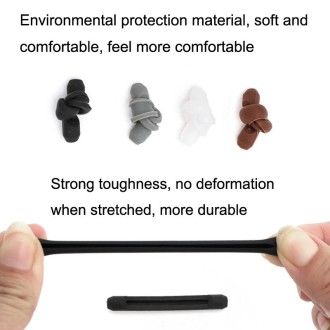 20pairs Silicone Non-Slip Glasses Foot Cover Frame Mirror Leg Decompression Anti-Drop Anti-Allergic Rubber Sleeve(Dark Brown)