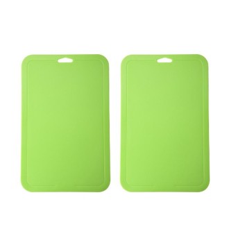 2pcs Baby Auxiliary Cutting Board Fruit and Vegetable Cutting Plastic Board(Green)