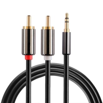 1.5m Gold Plated 3.5mm Jack to 2 x RCA Male Stereo Audio Cable