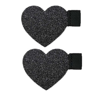 2pcs Mini Self-Adhesive Love Pen Holder PU Pen Clip Elastic Band Pen Insert(Black)