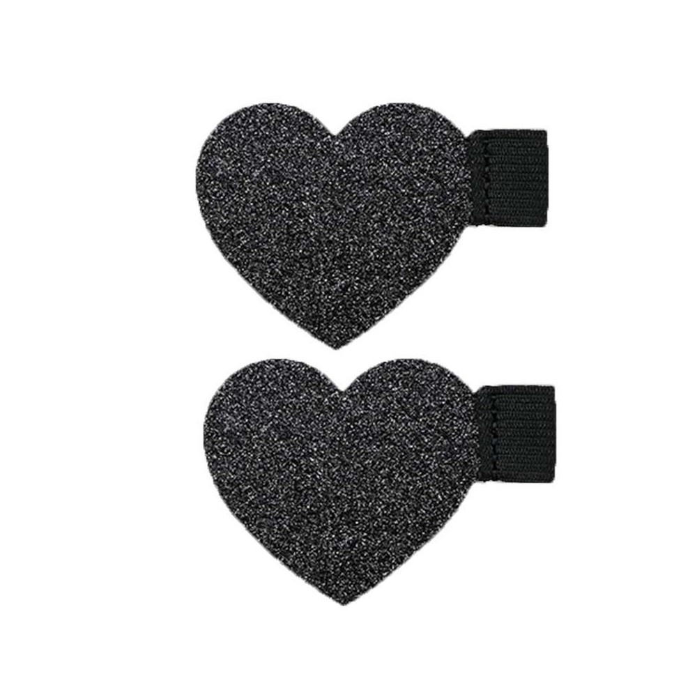 2pcs Mini Self-Adhesive Love Pen Holder PU Pen Clip Elastic Band Pen Insert(Black)