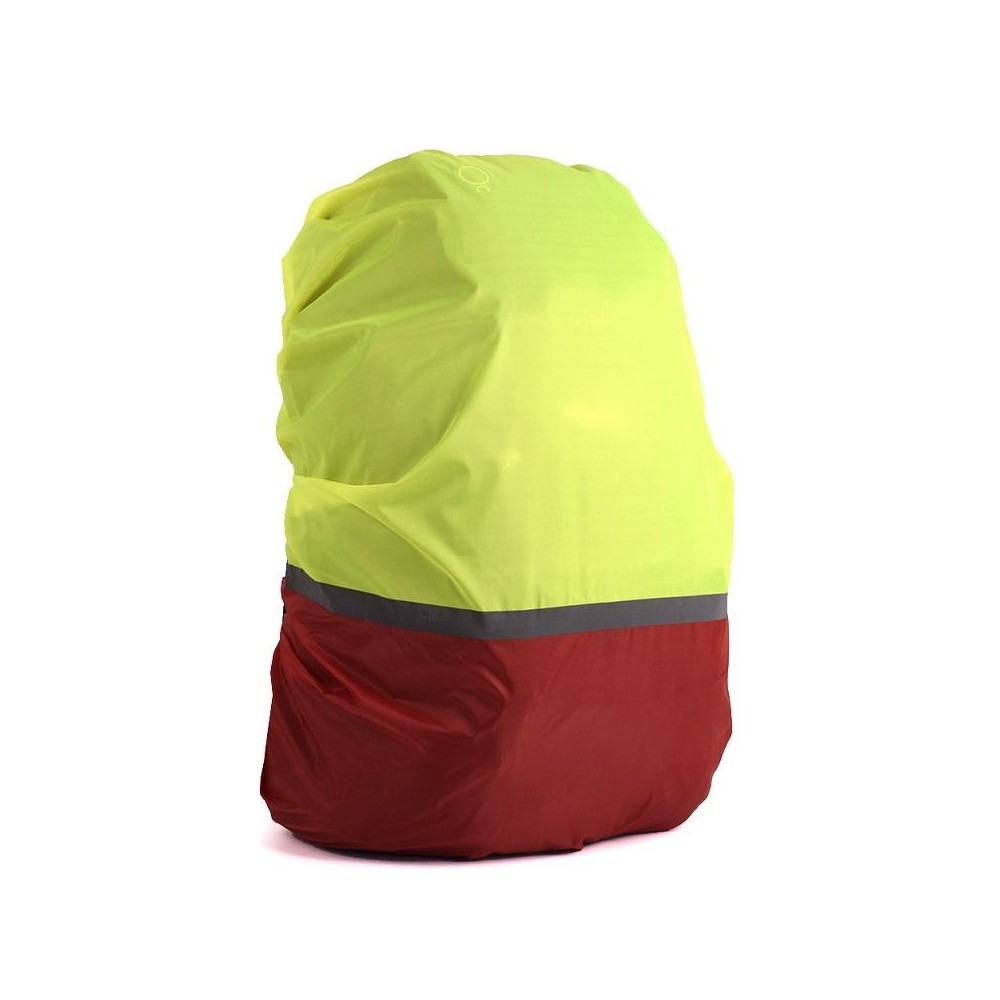 2 PCS Outdoor Mountaineering Color Matching Luminous Backpack Rain Cover, Size: XL 58-70L(Red + Fluorescent Green)