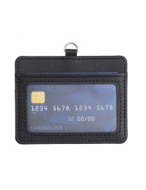 BFK14 Horizontal ID Card Bag with Lanyard(Black)