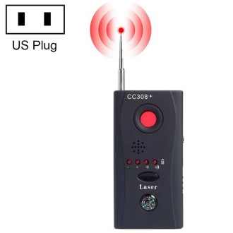 CC308+ Multi Wireless Camera Lens Detector Radio Wave Signal Detect Full-range RF GSM Device Finder(US Plug)