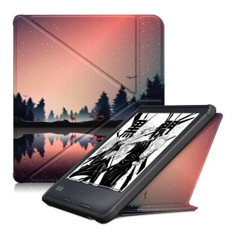 For KOBO Libra2 2021 Multi-folding Leather Tablet Case(Dusk)