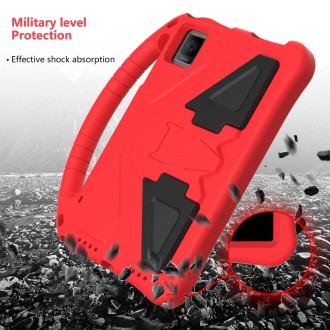 For T-Mobile REVVL Tab 10.36 2023 EVA Shockproof Tablet Case with Holder(Red)