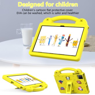 For TCL Tab 10 Gen2 10.36 2023 Handle Kickstand Children EVA Shockproof Tablet Case(Yellow)