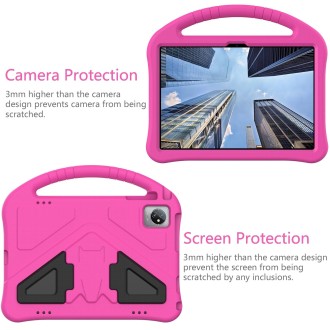 For Blackview Tab 8 2020 EVA Shockproof Tablet Case with Holder(Rose Red)