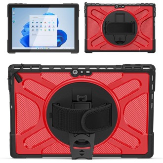 For MicroSoft Surface Pro 4 / 5 / 6 / 7 TPU + PC Tablet Case(Red)