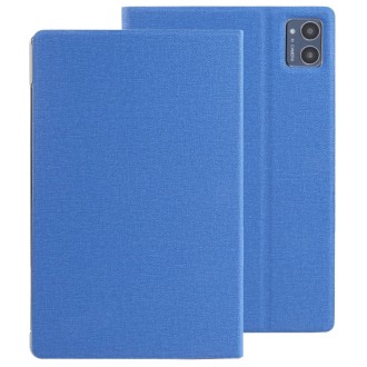 For BDF P60 WMC0965 / WMC3212 Cloth Texture Leather Tablet Case with Holder(Blue)