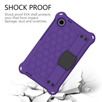 For Blackview Tab 60 8.7 2023 Honeycomb EVA Hybrid PC Tablet Case with Strap(Purple+Black)