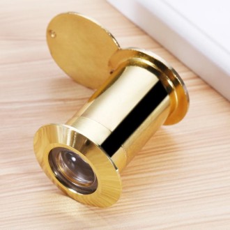 2 PCS Security Door Cat Eye HD Glass Lens 200 Degrees Wide-Angle Anti-Tiny Hotel Door Eye, Specification: 26mm Gold 