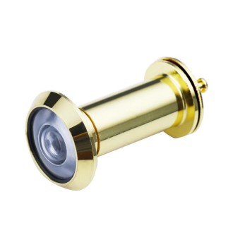 2 PCS Security Door Cat Eye HD Glass Lens 200 Degrees Wide-Angle Anti-Tiny Hotel Door Eye, Specification: 16mm Bright Gold 