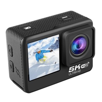 5K/30FPS WIFI HD Anti-Shake Remote Touch Dual-Screen IP68 Waterproof Sports Camera, Style: Camera + 64G Card