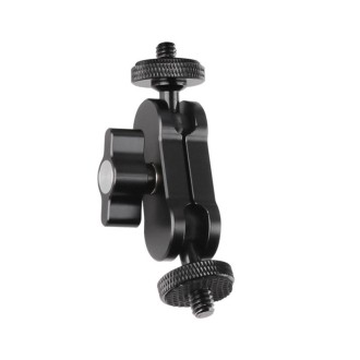 360 Pivot Magic Arm Mount 1/4 inch Ball Head Bracket(Black)