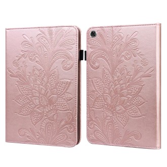 For Lenovo M10 Plus 10.6 3rd Gen 2022 Lace Flower Embossing Pattern Leather Tablet Case(Gold)