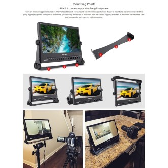 SEETEC P133-9HSD 1920x1080 13.3 inch Broadcast Level Full HD Media Film Camera Field Monitor