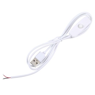 1m USB DC Cable with Switch(White)