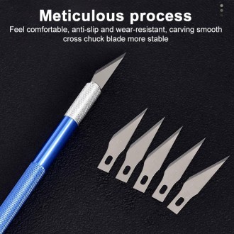 6 in 1 Aluminum Alloy DIY Carving Tool Handmade Pen Knife(Silver)