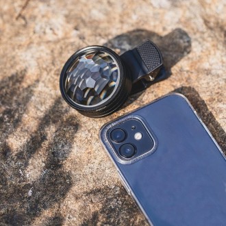 FF037 49mm+Phone Clip Mobile Phone Lens Photography Blur External Kaleidoscope Filter