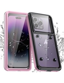 IPX8 Life Waterproof Diving Protective Phone Case for below 6.7 inch Phone (Pink)