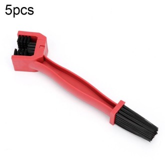 5 PCS BG-7168 Bicycle And Motorcycle Cleaning Brush Three-Sided Chain Brush, Colour: Red