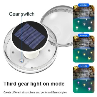 Solar Water Floating Lights Patio Pool Floating Landscape Decorative Lights(Three Light Mode)