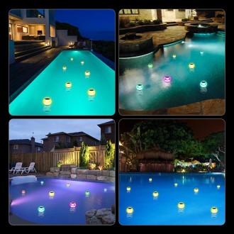 Solar Water Floating Lights Patio Pool Floating Landscape Decorative Lights(Three Light Mode)