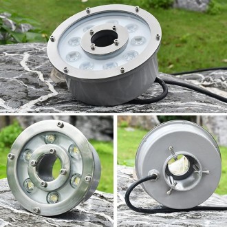 18W Landscape Ring LED Aluminum Alloy Underwater Fountain Light(White Light)