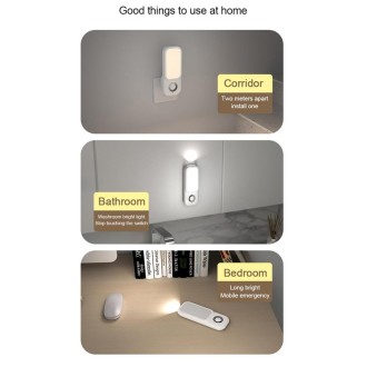 LED Induction Night Light Intelligent Wireless Aisle Corridor Night  With Flashlight,Spec: Charging Model 