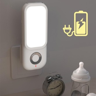 LED Induction Night Light Intelligent Wireless Aisle Corridor Night  With Flashlight,Spec: Dual-use EU Plug