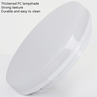 LED Ceiling Lamp Waterproof Moisture-Proof Dustproof Supply Light Bathroom Balcony Lamp, Power source: 280mm 24W(Round White Lig