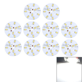 10 PCS 5W SMD 5730 Aluminum Base Light Panel, 10 LEDs 450 LM 3000-6500K, Diameter: 50mm