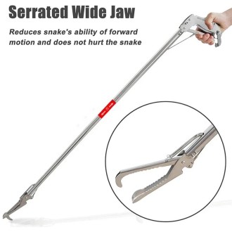 Foldable Multipurpose Stainless Steel Eel Loach Clamp Grab Tool, Length:1.5m