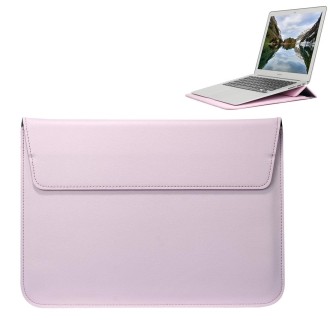 Universal Envelope Style PU Leather Case with Holder for Ultrathin Notebook Tablet PC 15.4 inch, Size: 39x28x1.5cm(Pink)