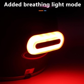 Helmet Blaster Warning Light Bicycle LED Rechargeable Tail Light(Black)