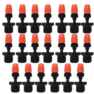 20pcs TF-118 Gardening Irrigation Drip Irrigation System Set Accessories Four Base Spray Head (Orange)