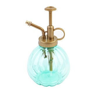 350ml Pumpkin Plastic Gardening Pot Antique Bronze Vintage Style Plants Watering Hand Pressure Spray Craft Bottle(Green)