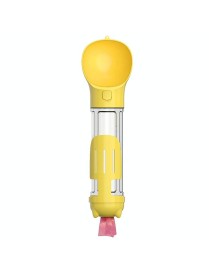 3 in 1 Leakproof Outdoor Dog Water Fountain Portable Pet Drinking Bottle, Size: 500ml(Yellow)