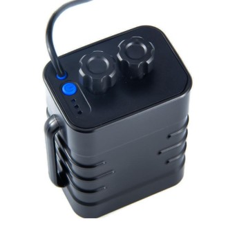 6 Sections 18650 Battery Multi-function Mobile Power Box with 12.4v Round Head & 5v USB Dual Voltage Output Without Battery(Blac