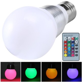 E27 10W RGB LED Light Bulb , 800-900LM, with Remote Controller, AC 85-265V