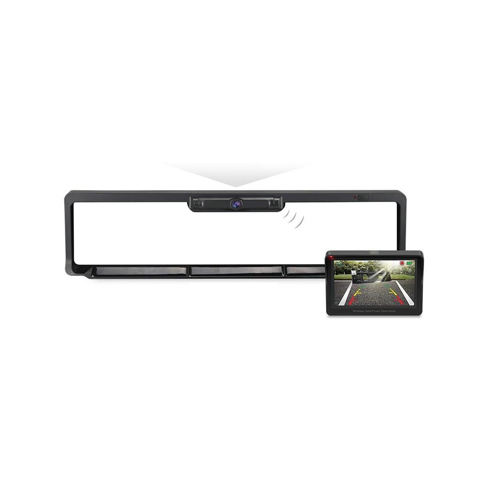 PZ621-W Car 4.3 inch European Frame Solar Wireless Video