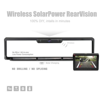 PZ621-W Car 4.3 inch European Frame Solar Wireless Video