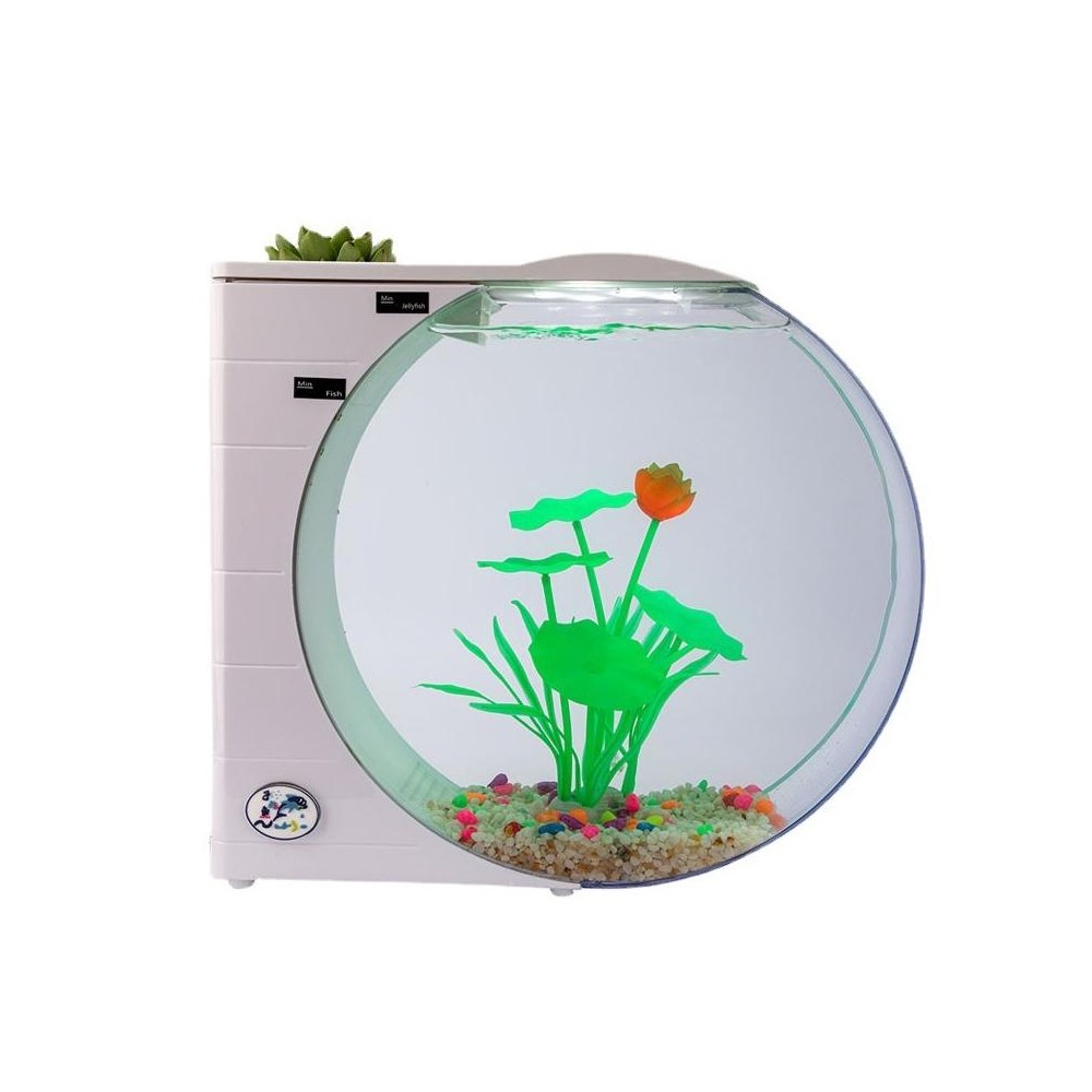 USB Jellyfish Fish Tank Multifunctional Electronic Mini Jellyfish Box(White)