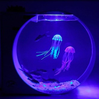 USB Jellyfish Fish Tank Multifunctional Electronic Mini Jellyfish Box(White)