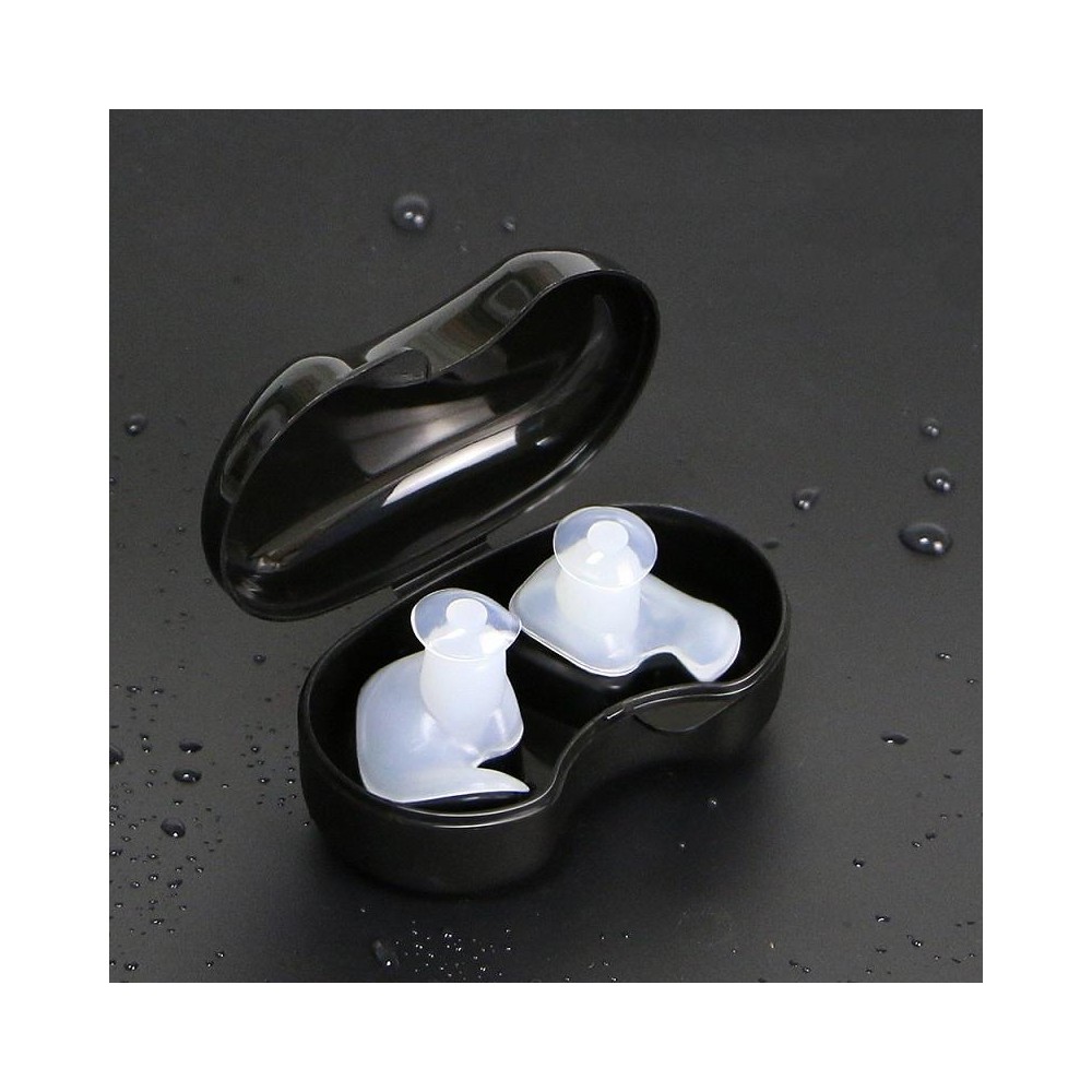 Swimming Waterproof Spiral Silicone Earplugs(White)