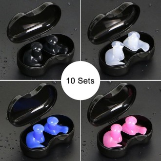 Swimming Waterproof Spiral Silicone Earplugs(White)