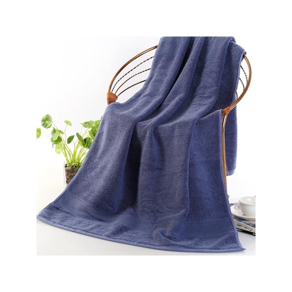 Add Thick Add Large Pure Cotton Bath Towel, Size: 70*140cm (Navy Blue)